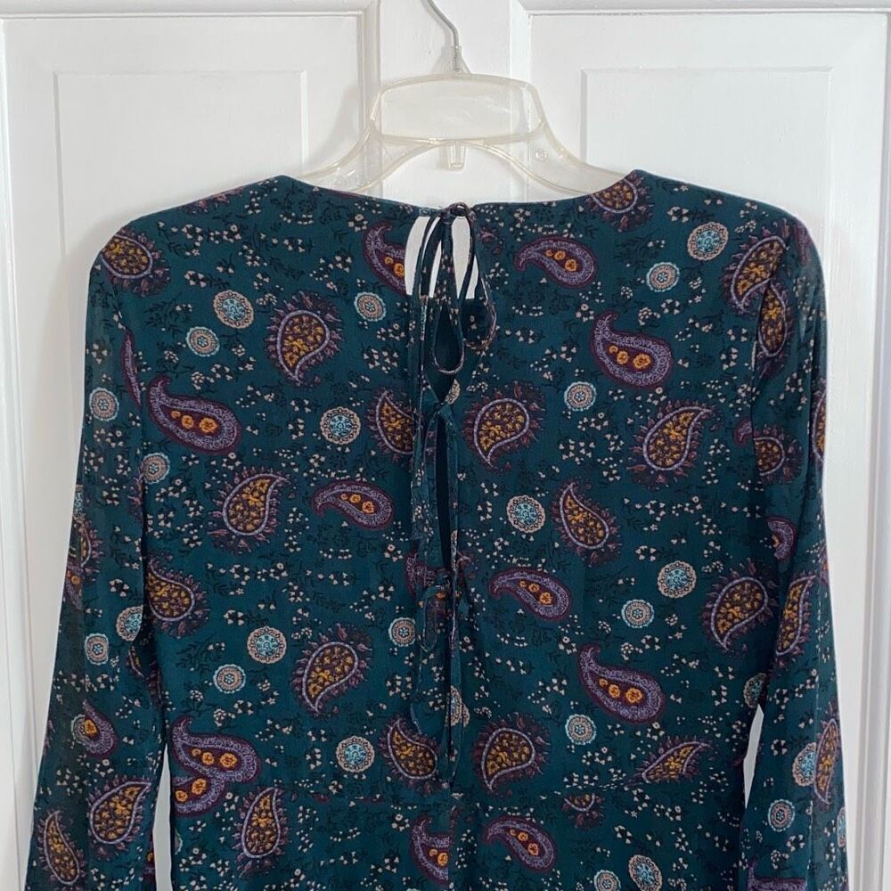 🔥3/$20🔥 Xhiliration long sleeve paisley print dress size S - Picture 9 of 13